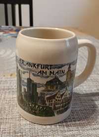 Porcelanowy kufel niemiecki Frankfurt