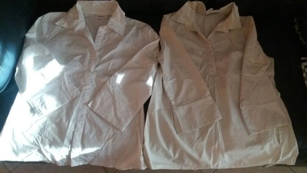 Camisas Femininas- Branca e Beje