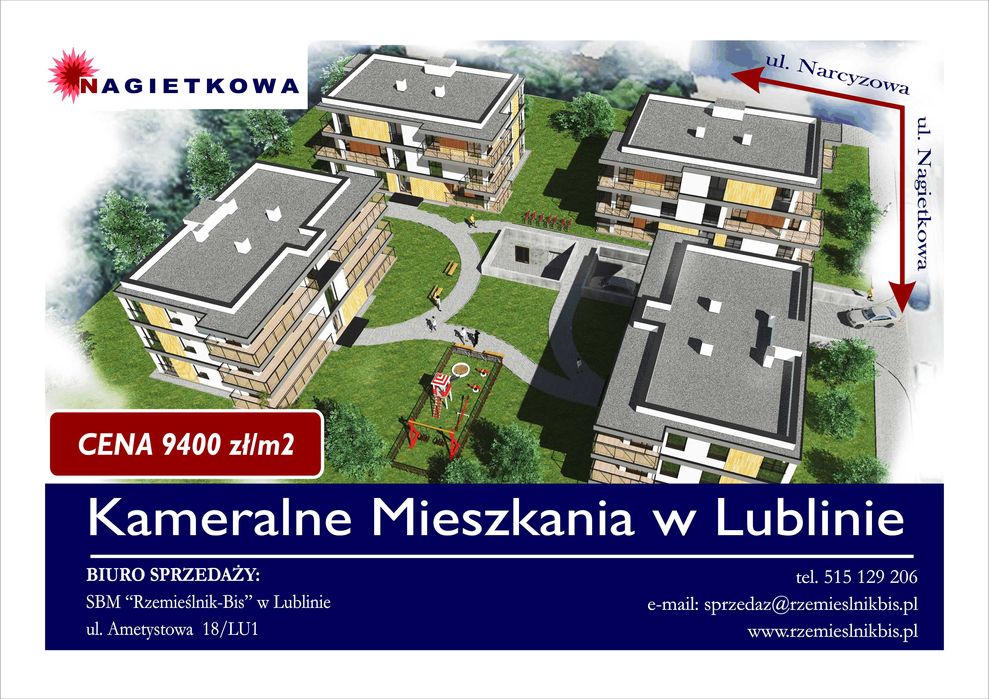 Mieszkanie 3 pokoje-DUŻY BALKON 17 mkw-PEŁNA WŁASNOŚĆ