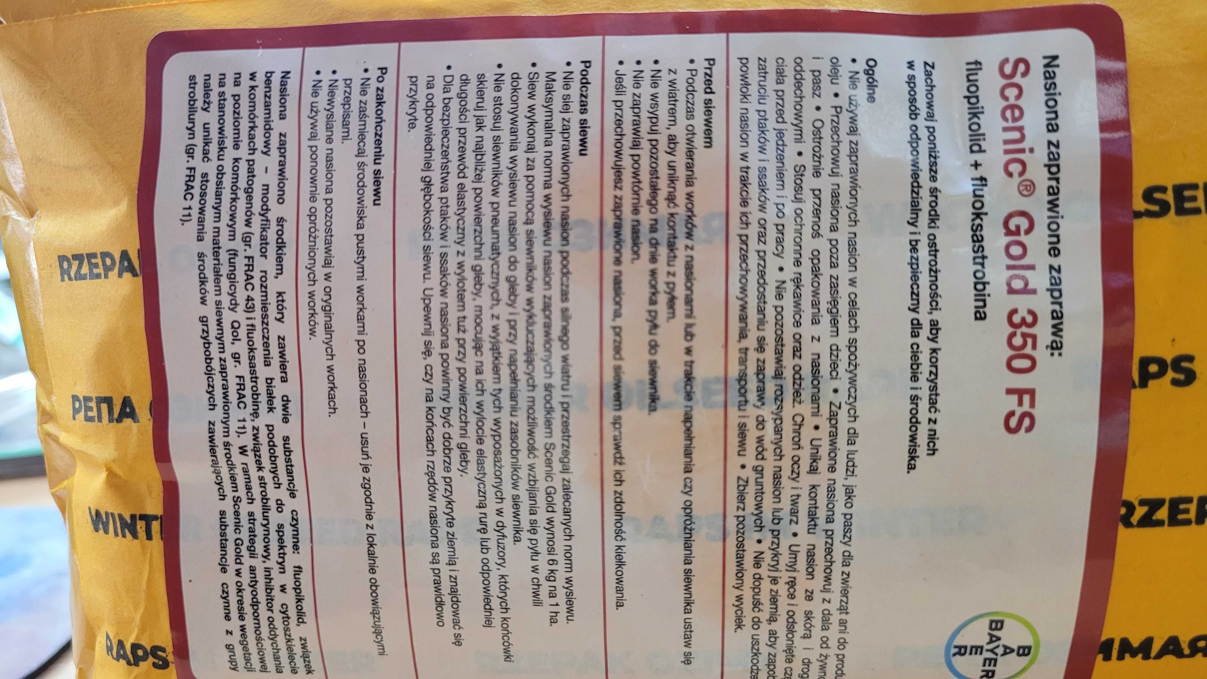 Rzepak ozimy Corida C1, opak. 2 mln.n.