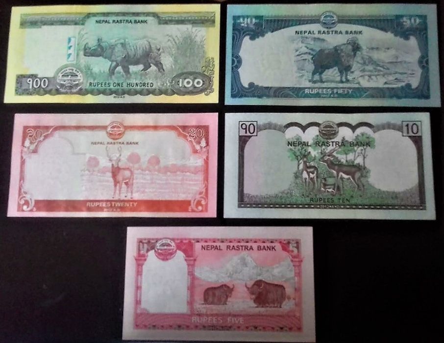 Nepal 2012 - zestaw 5 banknotów kolekcjonerskich UNC! GRATIS WYSYŁKA!