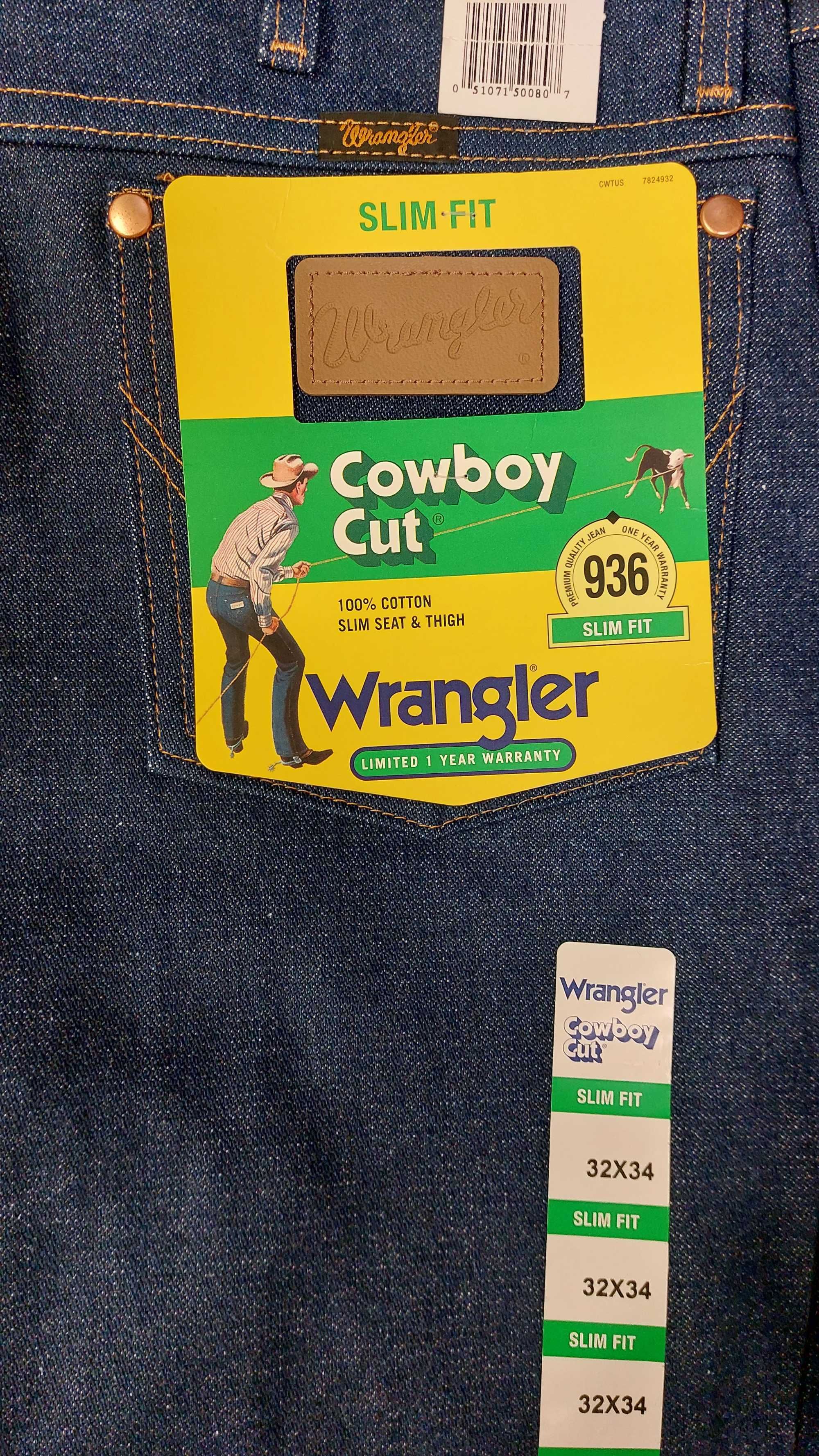 Джинси Wrangler 936 Cowboy Cut Slim Fit ОРИГІНАЛ! Made in Mexico