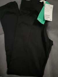 Calças pretas quentinhas de menina "H&M"- tamanho 9-10anos