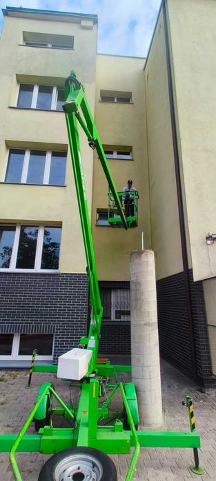 Zwyżka Podnośnik Koszowy wynajme na przyczepie 12m WYNAJEM TRANSPORT