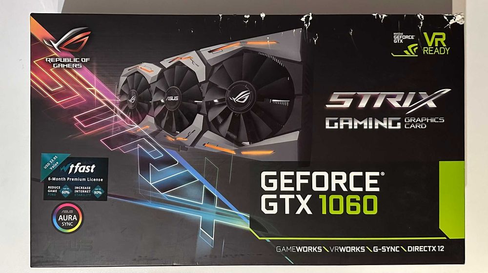 Asus GeForce GTX 1060 6GB ROG STRIX uszkodzona