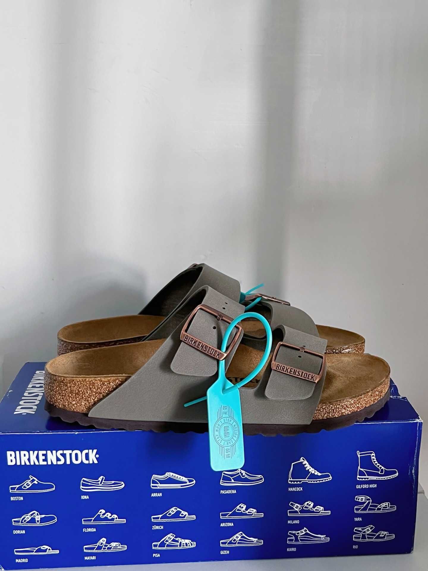 Nowe Birkenstock damskie Szary Klapki R.37