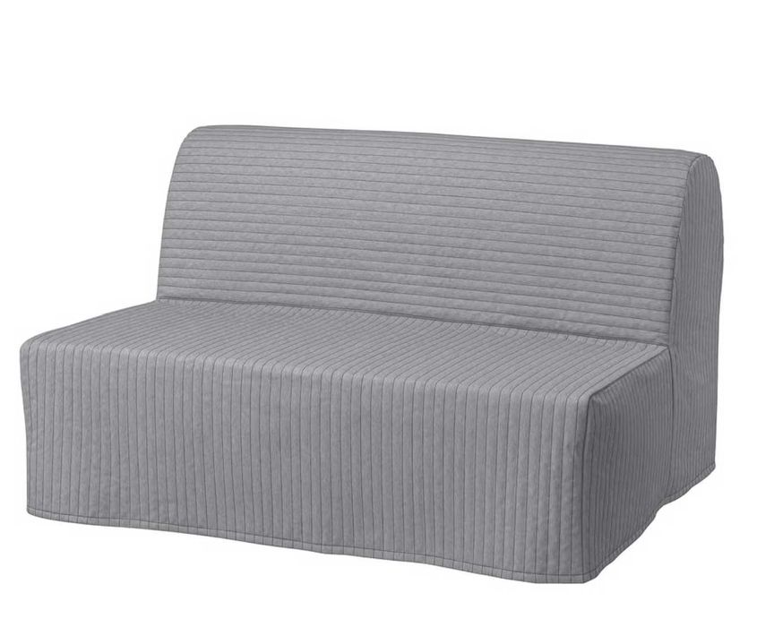 Ikea LYCKSELE Pokrycie 2-osob. sofy rozkładanej, Knisa jasnoszary
