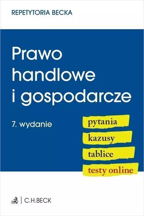 Prawo Handlowe I Gospodarcze. Pytania. Kazusy. Tablice. Testy Online