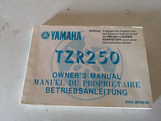Livro de instruções da YAMAHA TZR250 2MA