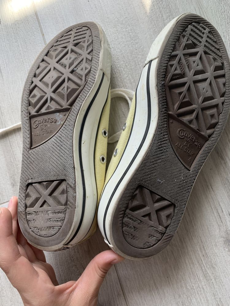 żółte krótkie converse 36