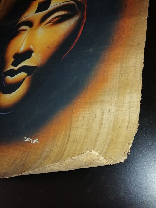 Nefertiti - Pintura à mão em papiro de alta qualidade