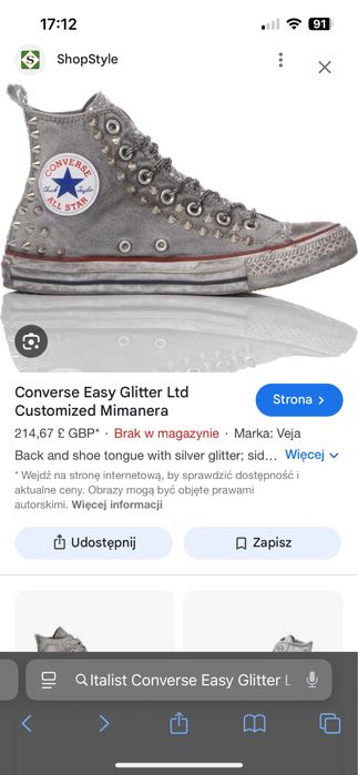 Converse Easy Glitter Ltd Customized Mimanera