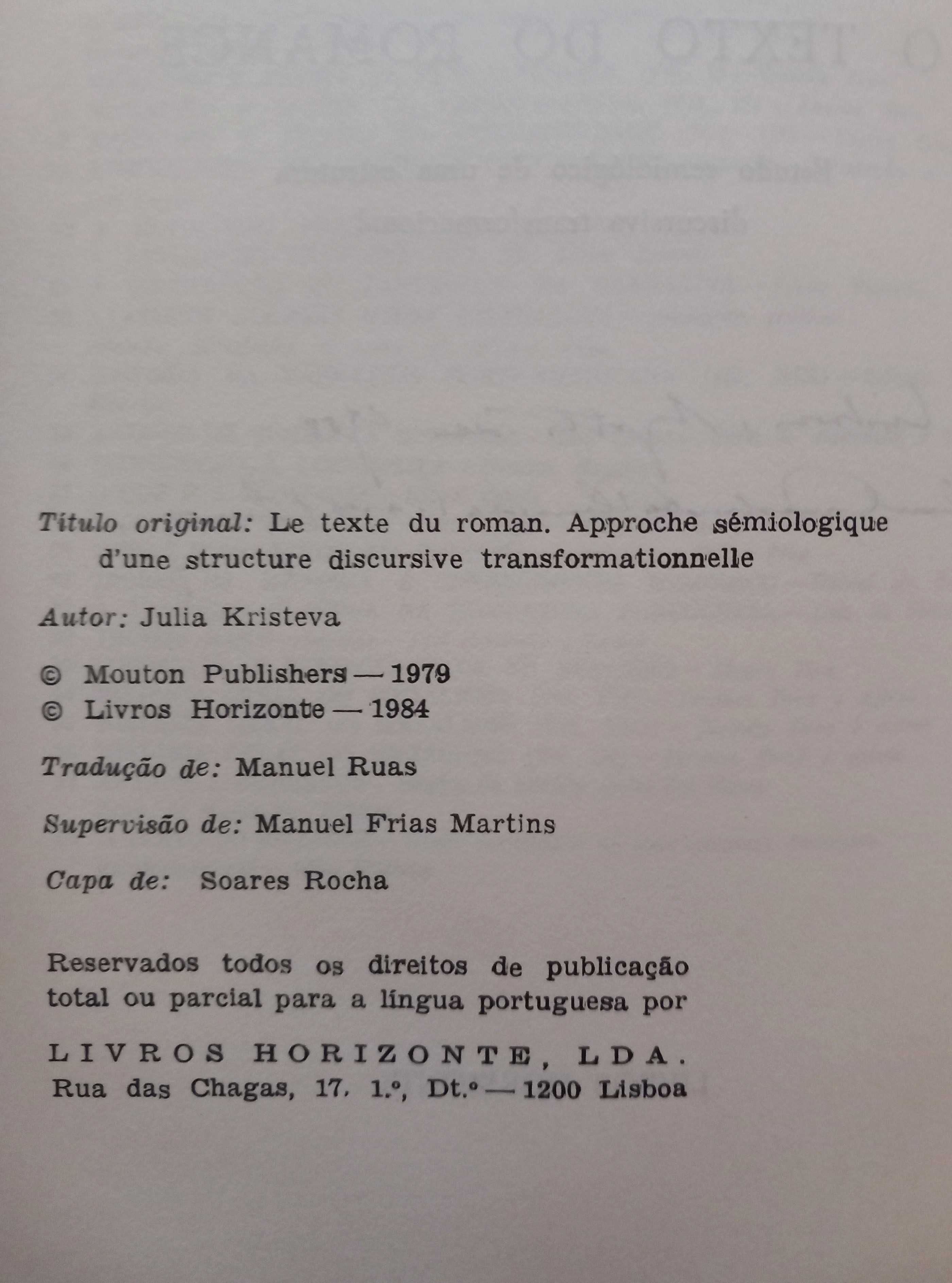 O Texto do Romance - Julia Kristeva