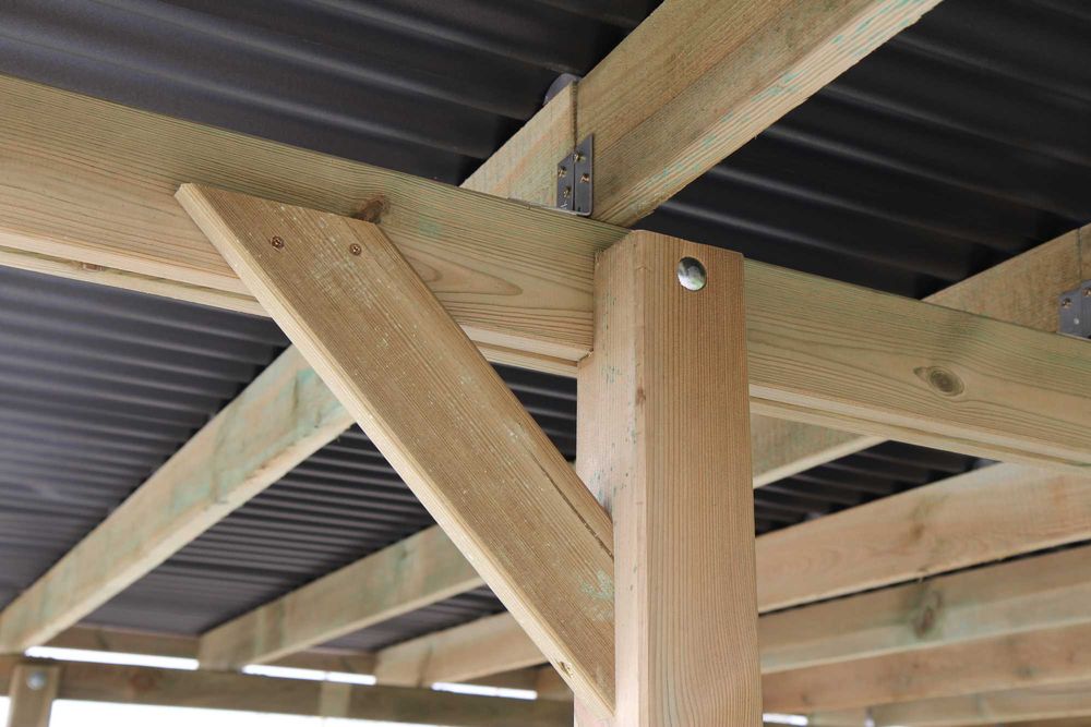 WIATA GARAŻOWA 595x495cm Carport Płyta PVC Podwójna