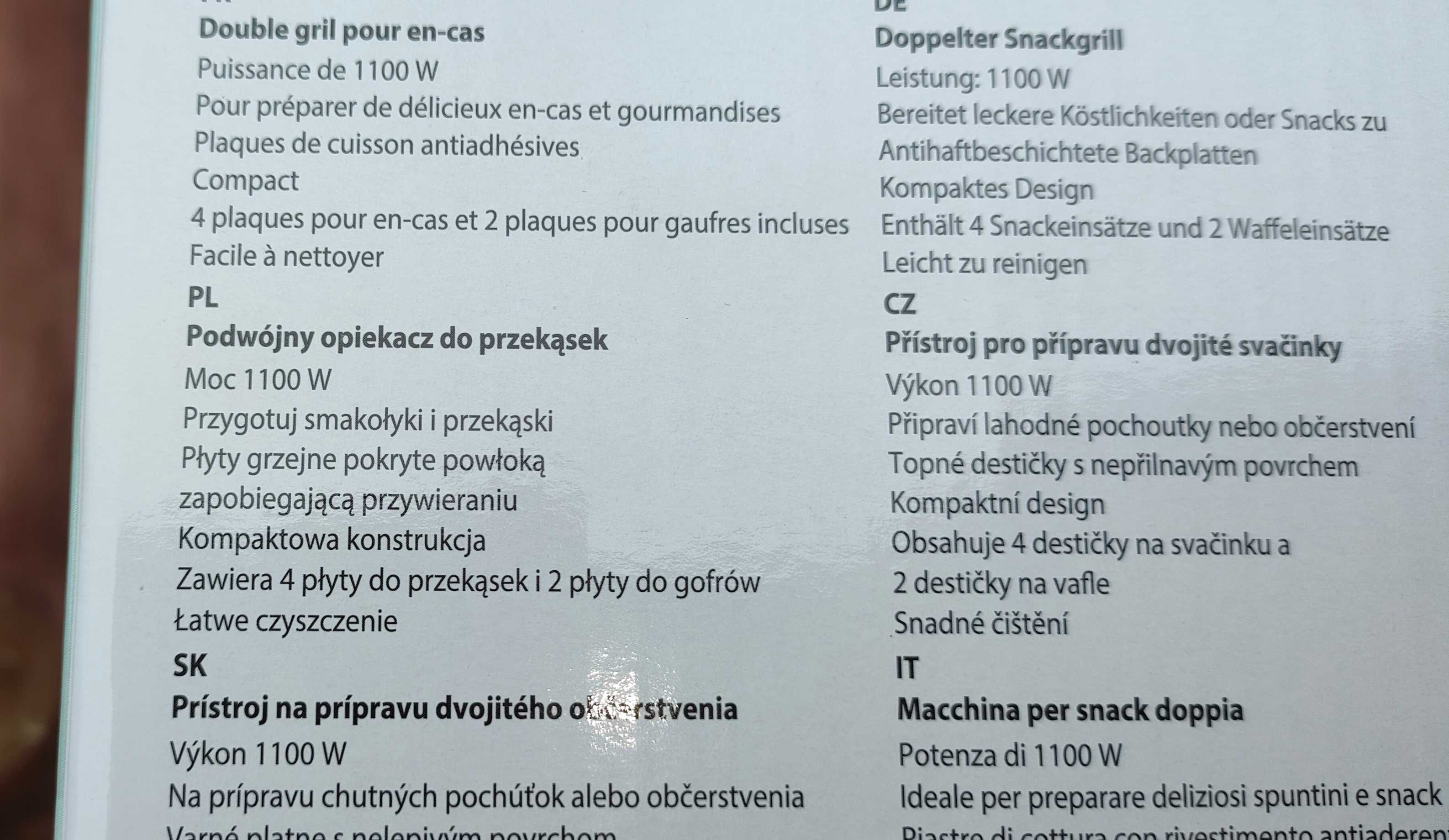 Gofrownica George Wilkinson Podwójna Opiekacz Pancakes