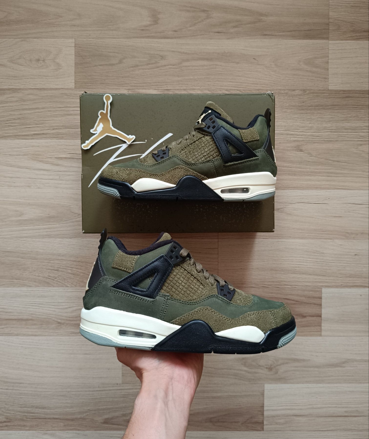 Buty damskie Jordan 4 Craft Medium Olive GS oliwkowe khaki 39