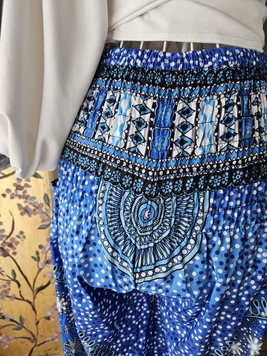 Spodnie damskie Alladynki Haremki Boho Joga Ethno Wzory S/M
