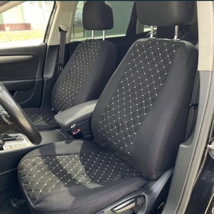 Чохли на сидіння, універсальні, модельні екошкіра, тканина, алькантара