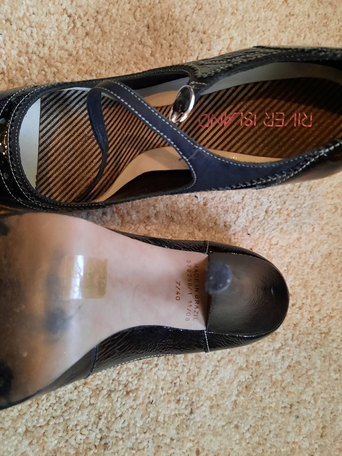 Туфли натур кожа лак, 39 размер.