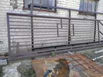 Brama przesuwna 418x147cm+furtka 89x147cm
