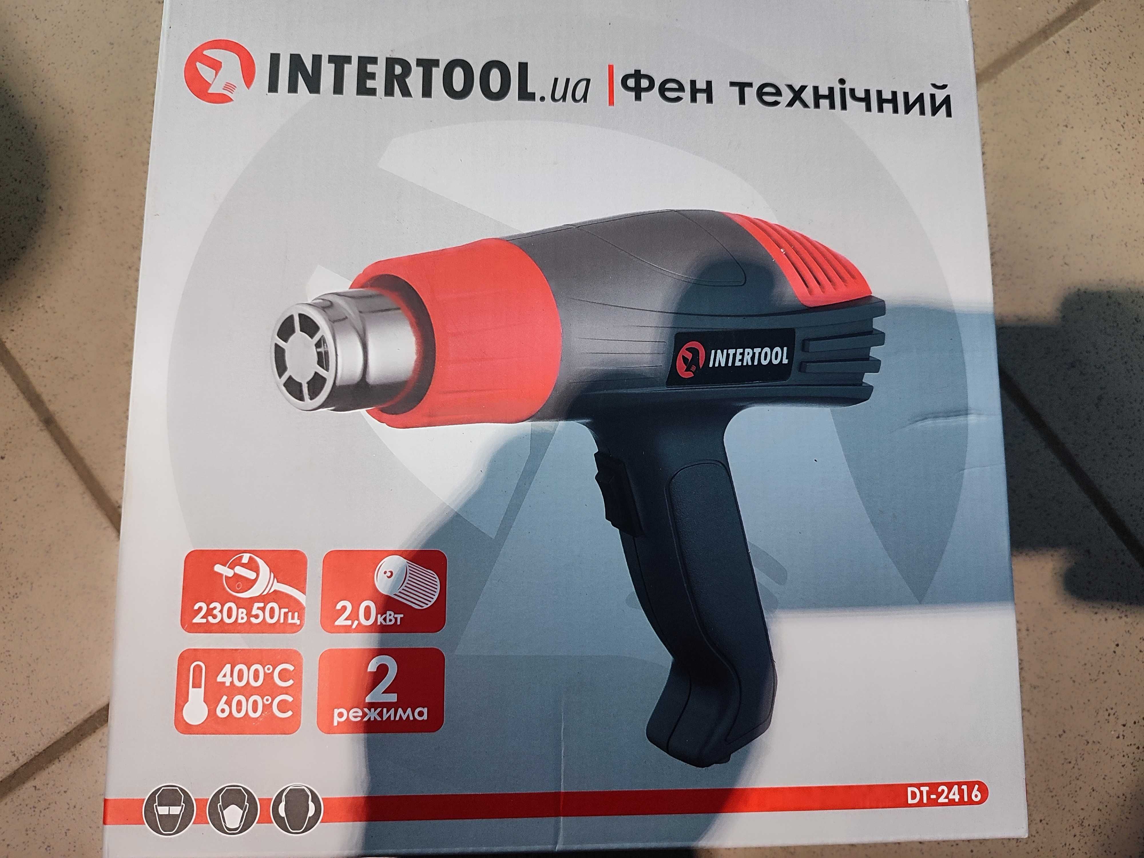 Фен технический 2000 Вт, 2 режима, 400-600 °С INTERTOOL DT-2416