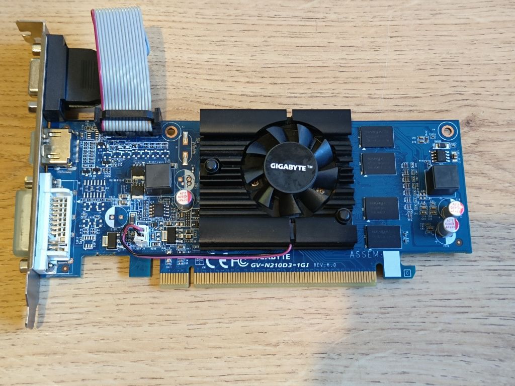 Karta Graficzna Do Komputera Gigabyte GV-N210D3-1GI Nowa Grafika Do PC