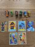 Figurki LEGO Ninjago Lloyd Kobra Jay Kai i karty Trading Card Game