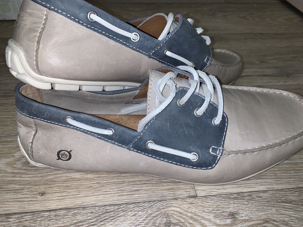 Кожаные мужские туфли на шнурках мокасины born 44 размер 29 см стельк