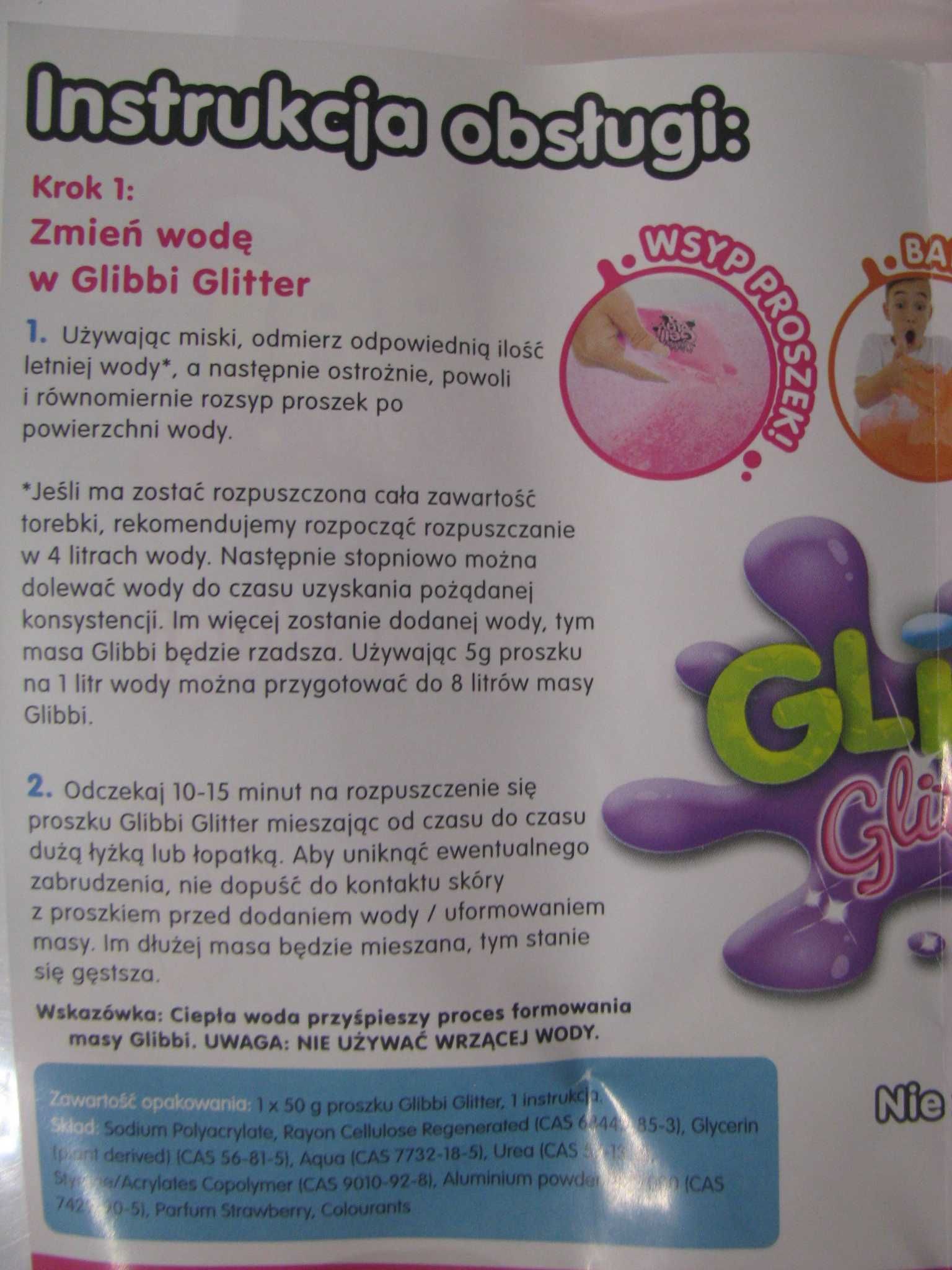 masa Glibbi Glitter do kąpieli Simba brokatowa galaretka pomarańczowa