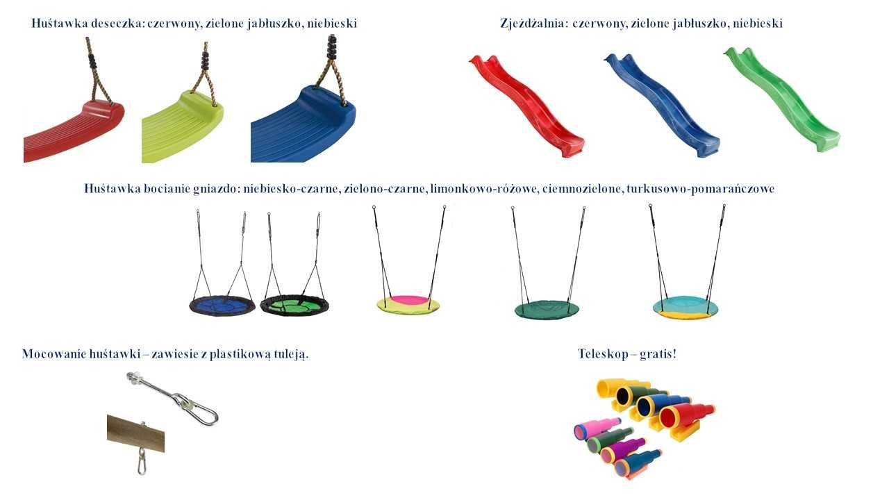 Ogrodowy drewniany plac zabaw dla dzieci - dostępne od ręki!