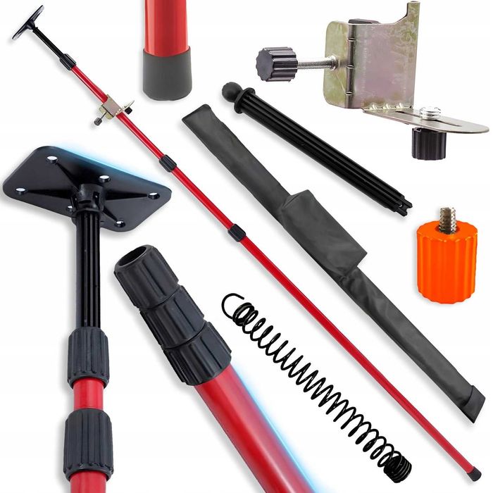 Tyczka Rozporowa Do Lasera 300cm Teleskopowa Drążek Statyw Do Skosów