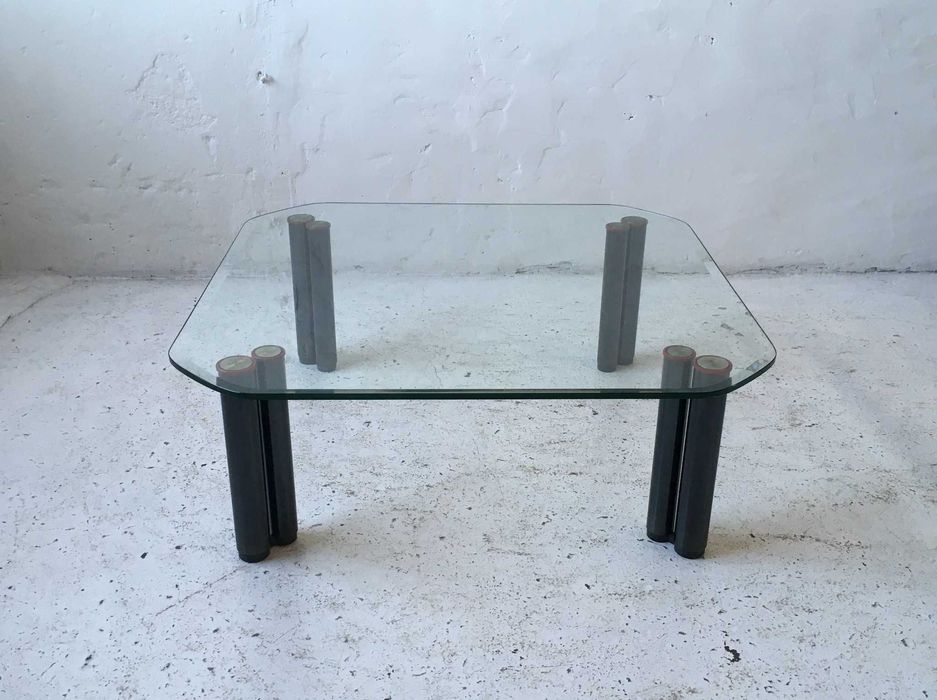 Zanotta włoski stolik Eta Beta kryształowy blat lata 70 vintage #2