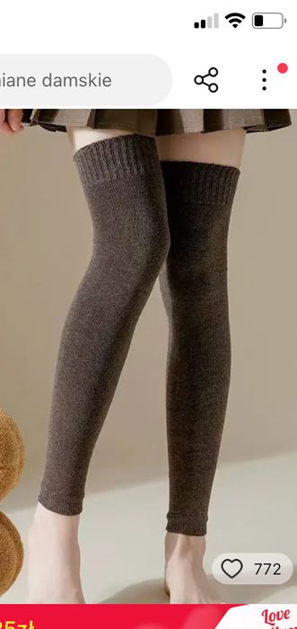 Ocieplacze na nogi - pończochy bez stóp