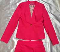 De Facto kostium garsonka ze spódnicą różowa malinowa 36/S