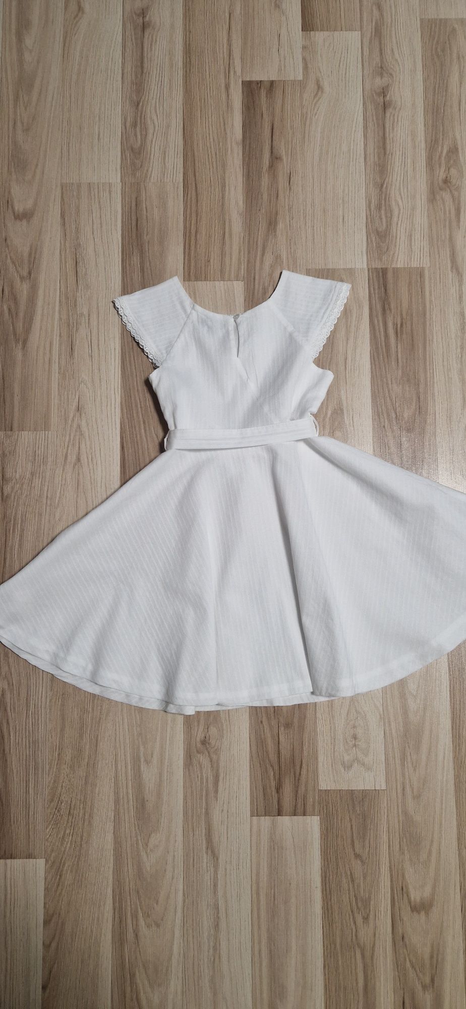 Sukienka biała na komunię piękna okaidi 8 lat 128 cm