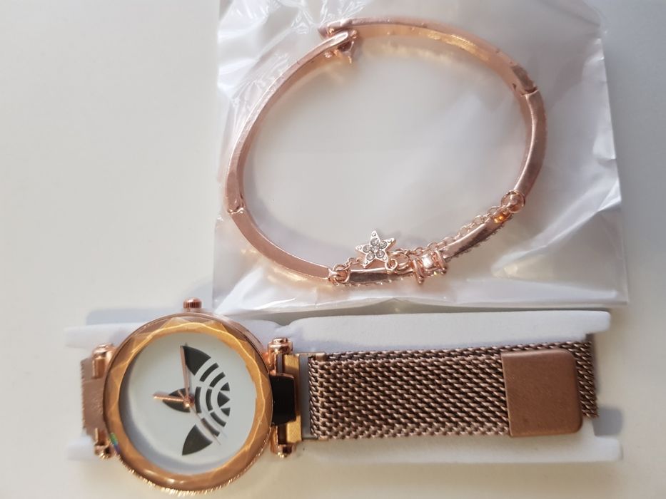 Modny damski zegarek + bransoletka
