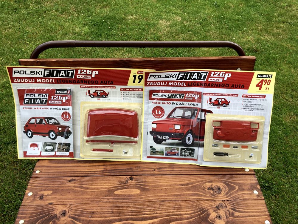 Czasopismo-Fiat 126p Hachette 1:6 -numer 1,2 (auta PRL,model,kolekcja)