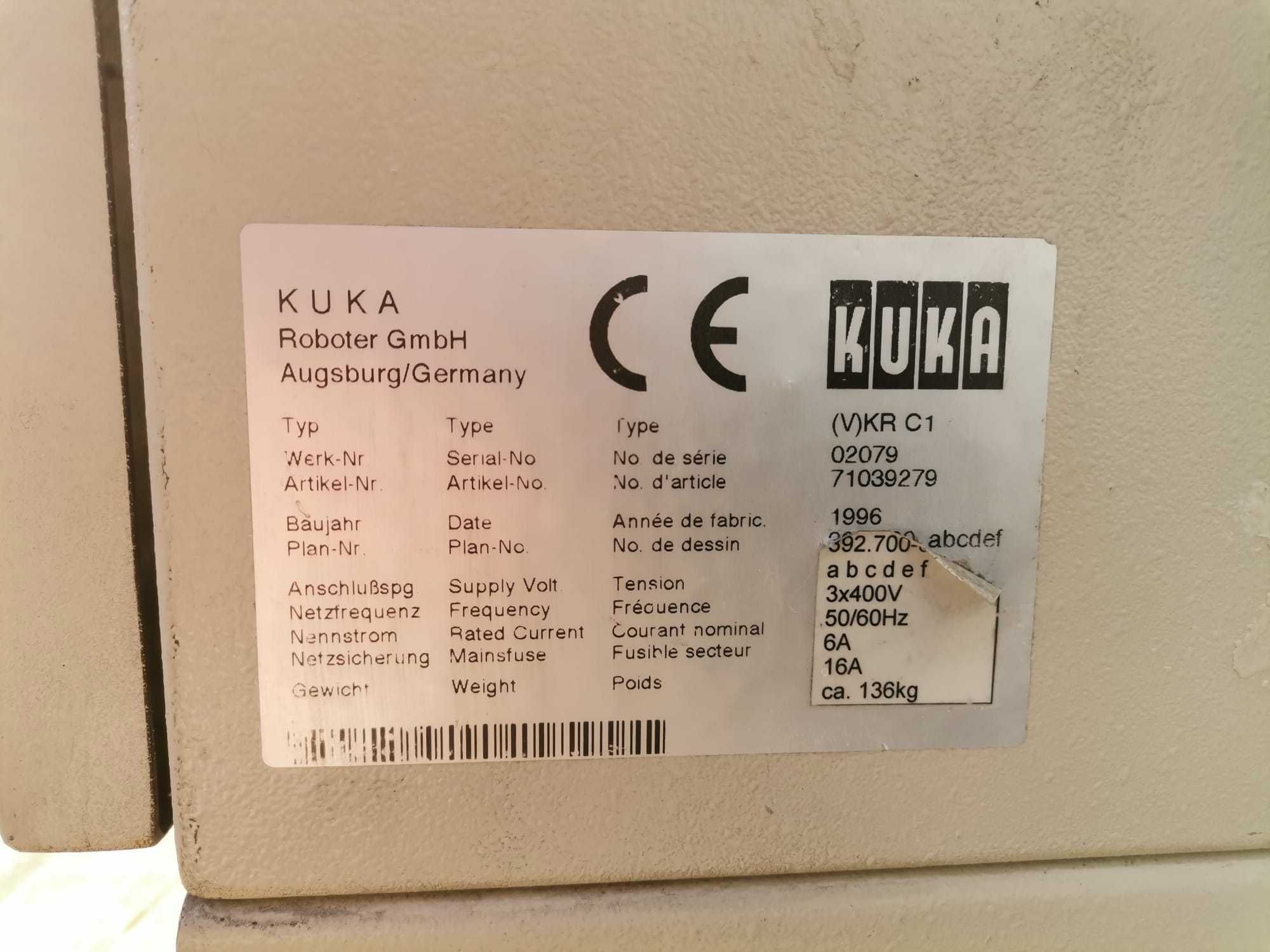 Ramię robotyczne KUKA KR30 szafa KRC1 panel operatora okablowanie ABB