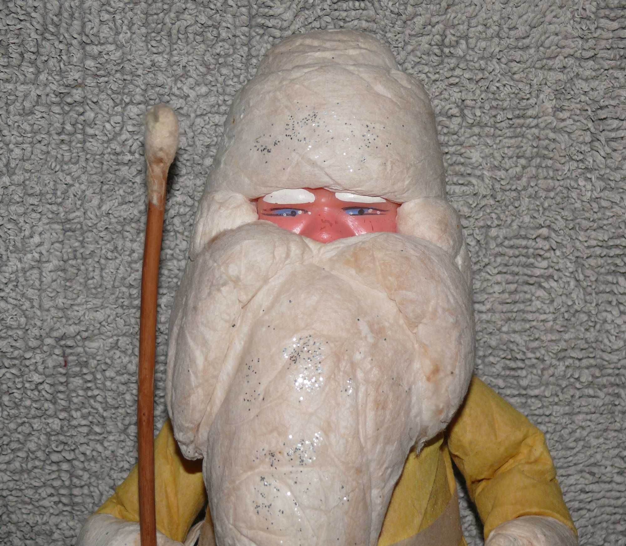 Классный старый Дед Мороз, борода из ваты. Клеймо до 1968 г.
