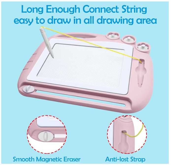 Tablica magnetyczna dla dzieci do malowania kolor różowy
