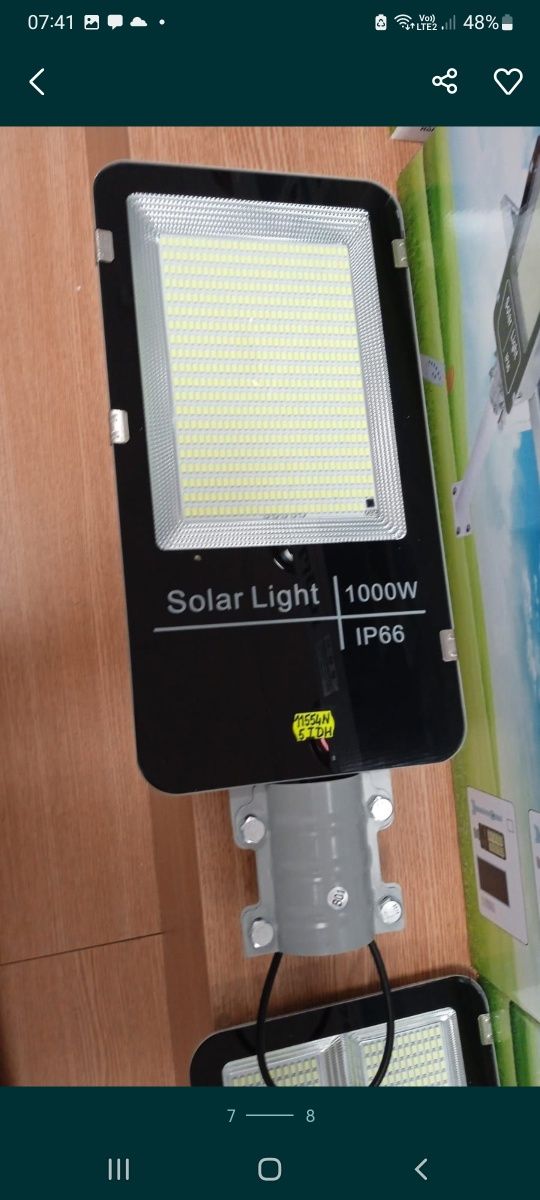 Lampa solarna 1500w obrotowy panel