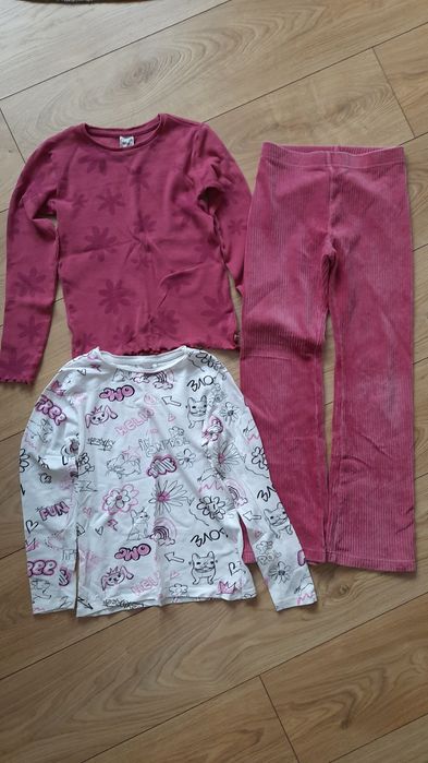 Bluzki, spodnie sztruksowe cool club 134/140 3szt.