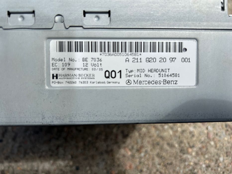mercedes W211 radio nawigacja CD