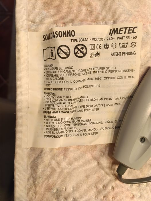 Cobertor elétrico - cama solteiro