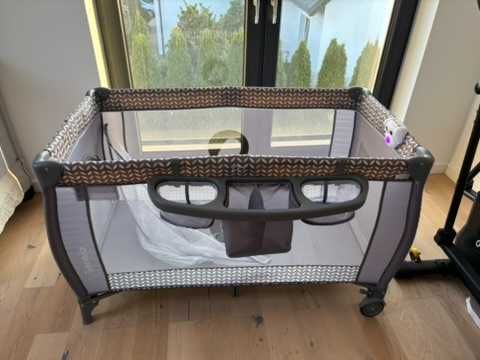 Łóżeczko turystyczne kojec -lionelo sven otulac bambusowy swaddle grey