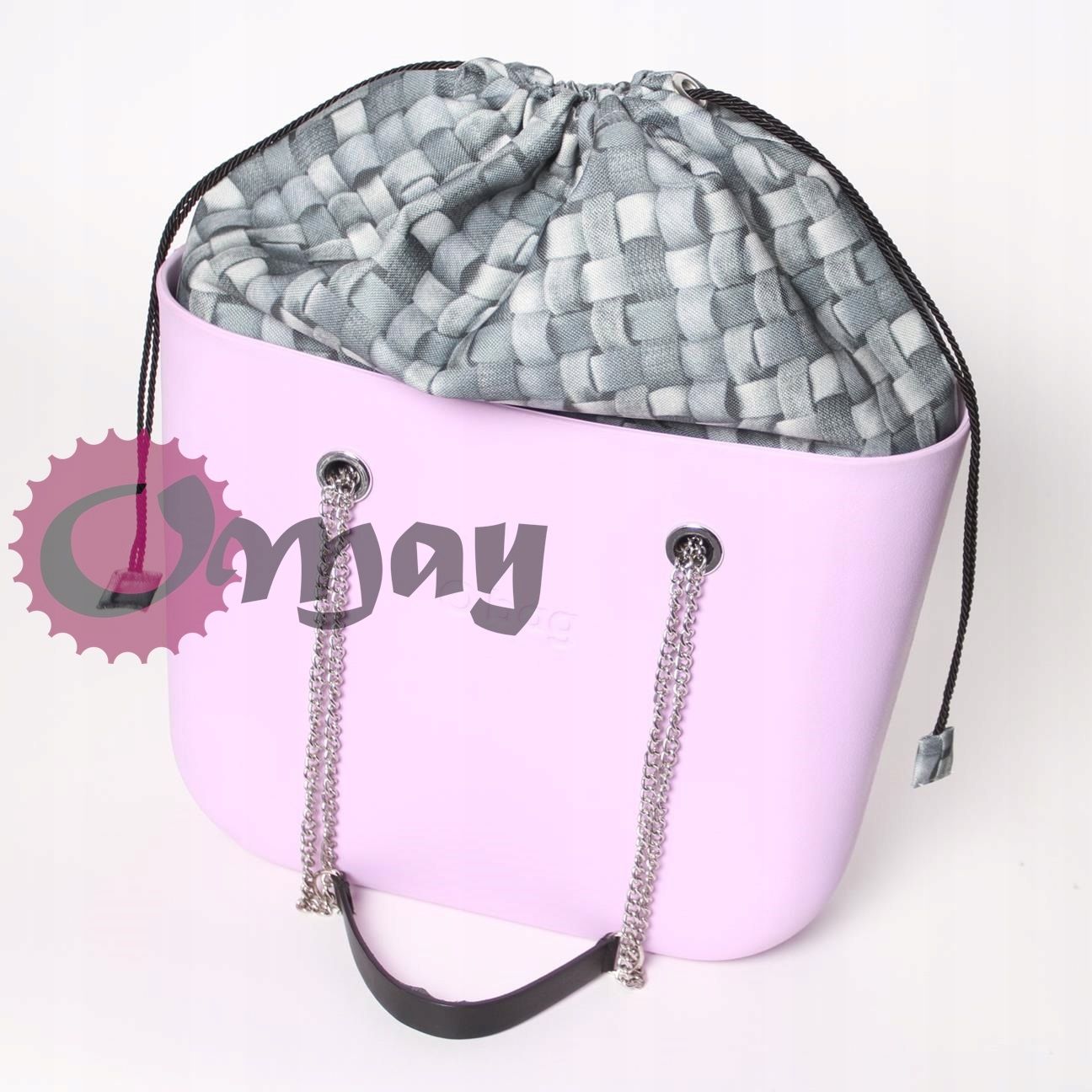 Czarny organizer do OBAG STANDARD worek pleciony komin 2kieszenie OMAY