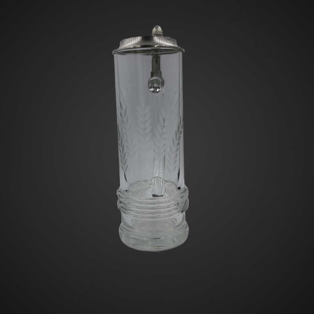 Kufel szlifowany szklany szkło cyna pojemność 0,5 l b41/051902