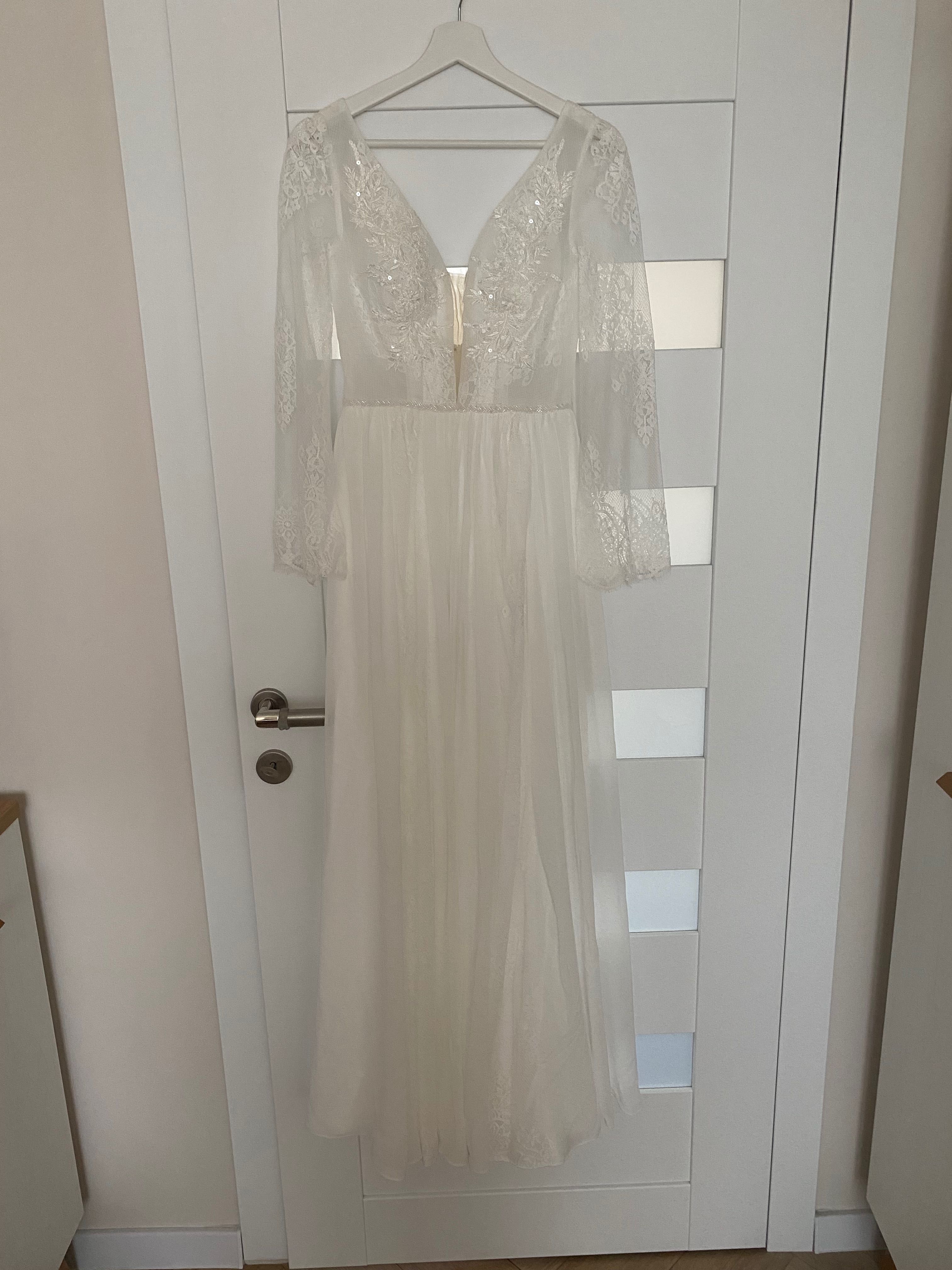 Boho suknia ślubna