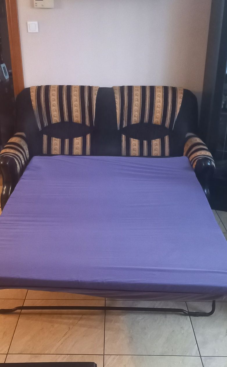 Komplet wypoczynkowy (sofa+2 fotele), drewniany 2+2