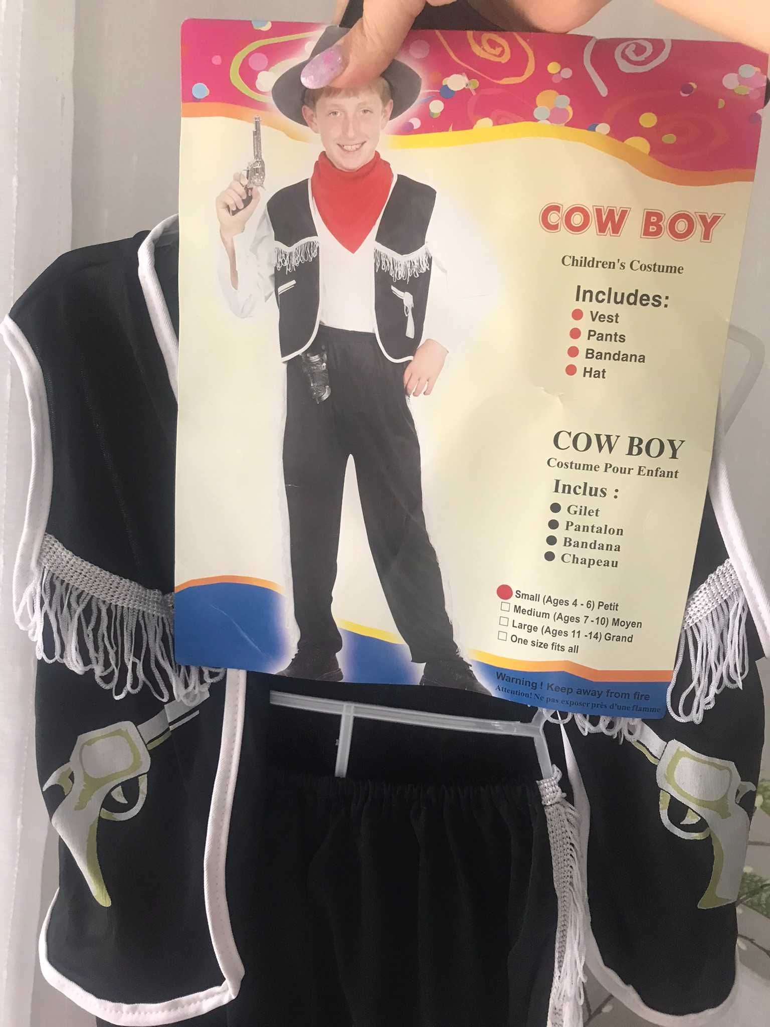 Fatos de carnaval disfarce de Cow boy 4-6 anos